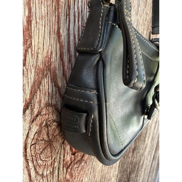 Coach Hamptons Leather Buckle Shoulder Hobo Bag “Barbie Bag” 7542 RARE Black - Picture 3 of 7